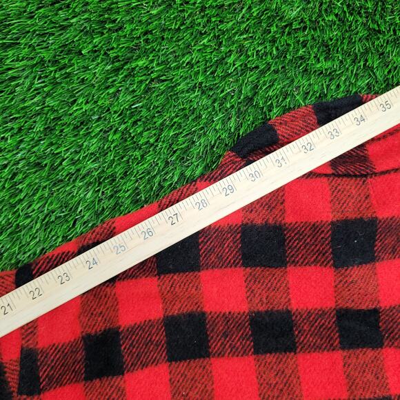 Vintage 80s Buffalo Plaid Button Shirt Large 26x29 Shadow Baggy - Picture 3 of 9